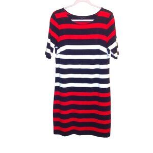 Tommy Hilfiger Striped Tee Shirt Dress Large NWOT